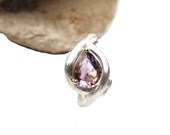 Large Drop Shaped Ametrine Silver Ring - Sunset Drop
