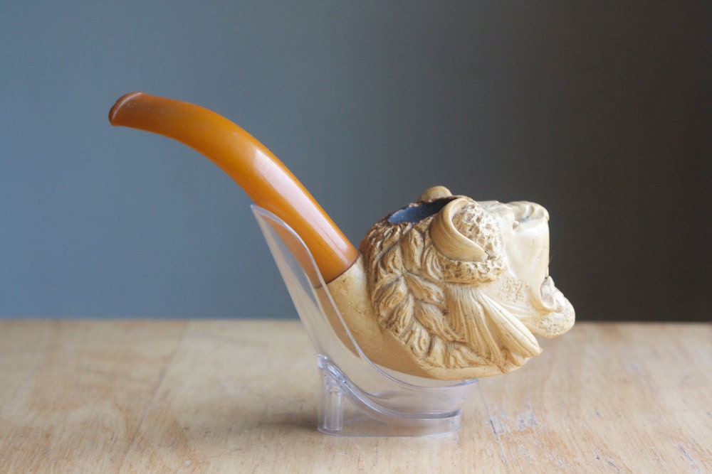 Meerschaum Pipe, Lions Head, Estate Pipe