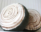 Mossy Tree Ring Pillow, set of two, round throw pillows, pair of round pillows