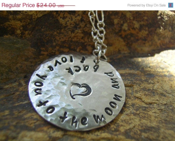 ON SALE I Love You To The Moon And Back Necklace. Guess How Much I Love You. Silver. Rabbit Story.