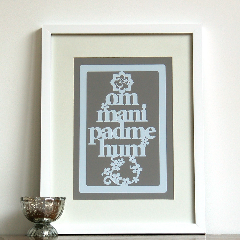Buddhist Prayer - Om Mani Padme Hum - Print
