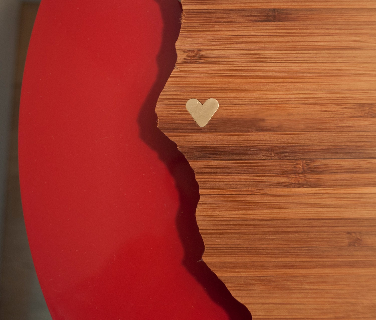Brass - Heart Inlay - Solid BRASS