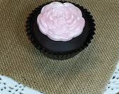 Cabbage Rose Fondant Cupcake Toppers, Cupcake Decoration, Weddings, Bridal Shower Cupcakes