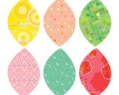 Spring Pattern Leaves - Peel and Stick Repositionable Fabric Stickers