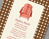 Made-to-order Retirement Beach Summer Pool Party Invitation - Adirondack Chair
