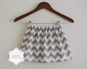 Gray/White Chevron Skirt  -  Sizes 12m, 18m, 2T, 3T, 4T and 5