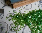 sequins, bright green, rainbow finish (AB), 3mm