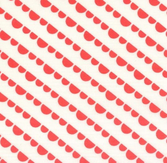 Happy Go Lucky by Bonnie and Camille for Moda Fabrics, Jump red on white 1/2 yard total