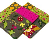 Modern Quilted Potholder Set - Floral and Jewel Tones