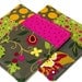 Modern Quilted Potholder Set - Floral and Jewel Tones
