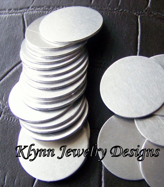 Items similar to ALUMINUM STAMPING BLANKS 1 1/8 x 18 gauge, Metal