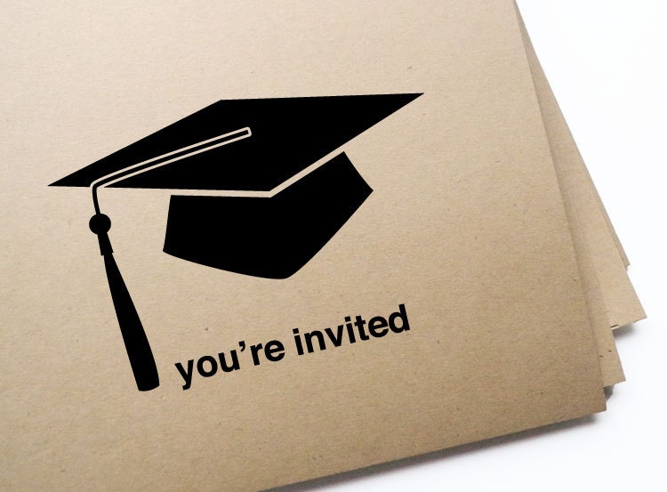 DIY Printable Graduation Invitation Postcards / Perfect for Graduation Parties