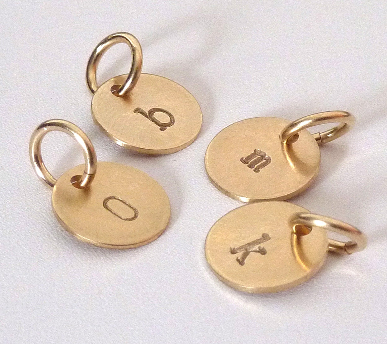 Mini Initial Charms, Gold Initial Charms, Additional Charms for Initial Necklace, Personalized Jewelry by m. frances