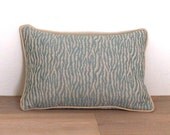 Blue Linen Pillows. Spring Throw Pillows. Lumbar pillow. Fresh Decor. 12" x 16". Light blue. Beach house.