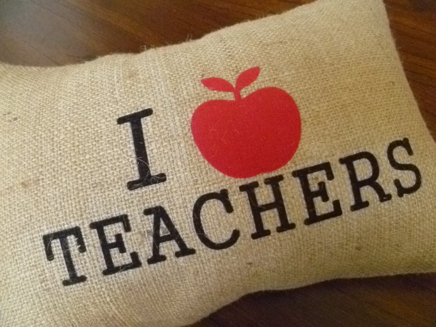 12 x 16 Teacher Appreciation Burlap Pillow Cover