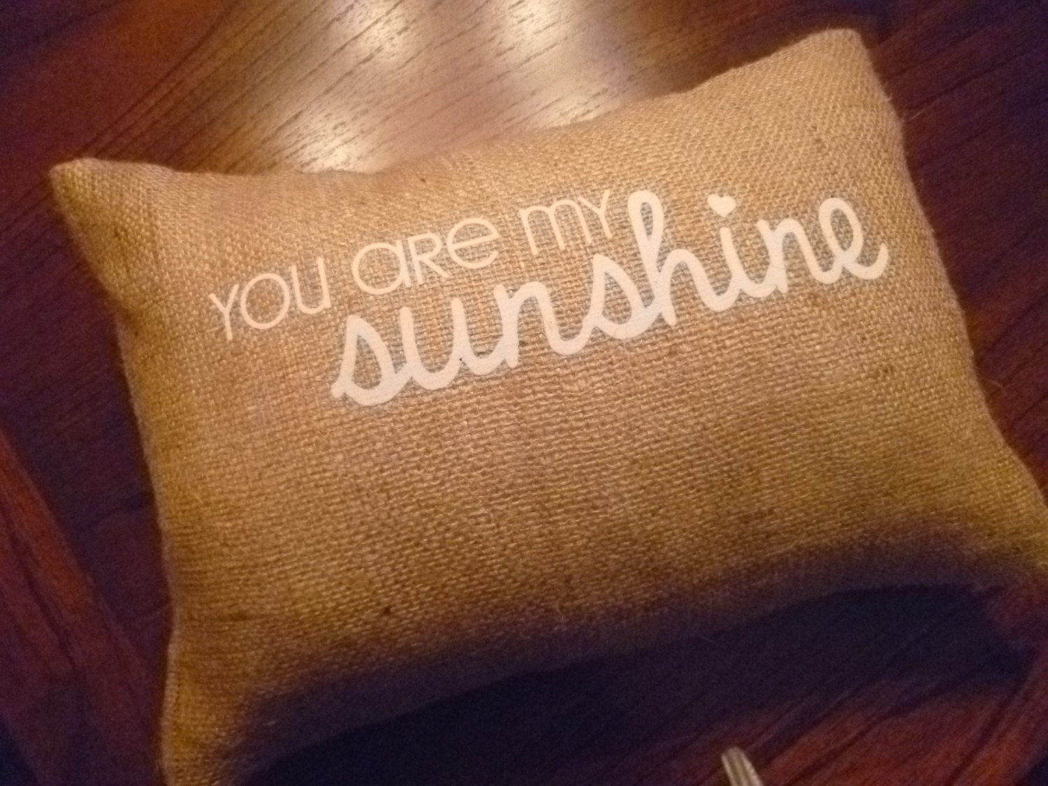 12 x 16 "You are my sunshine" Burlap Pillow Cover