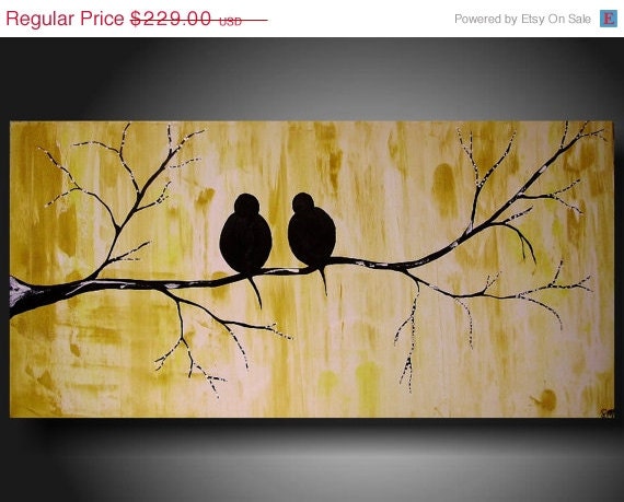 ART PAINTING SALE Original Abstract Contemporary Fine Art Abstract  Painting modern 18 X 36 Inches  ------- Finding a way ---Golden yellow