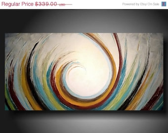 ART PAINTING SALE Art Original abstract Painting modern  painting art painting large painting 24 X 48----Train of thought