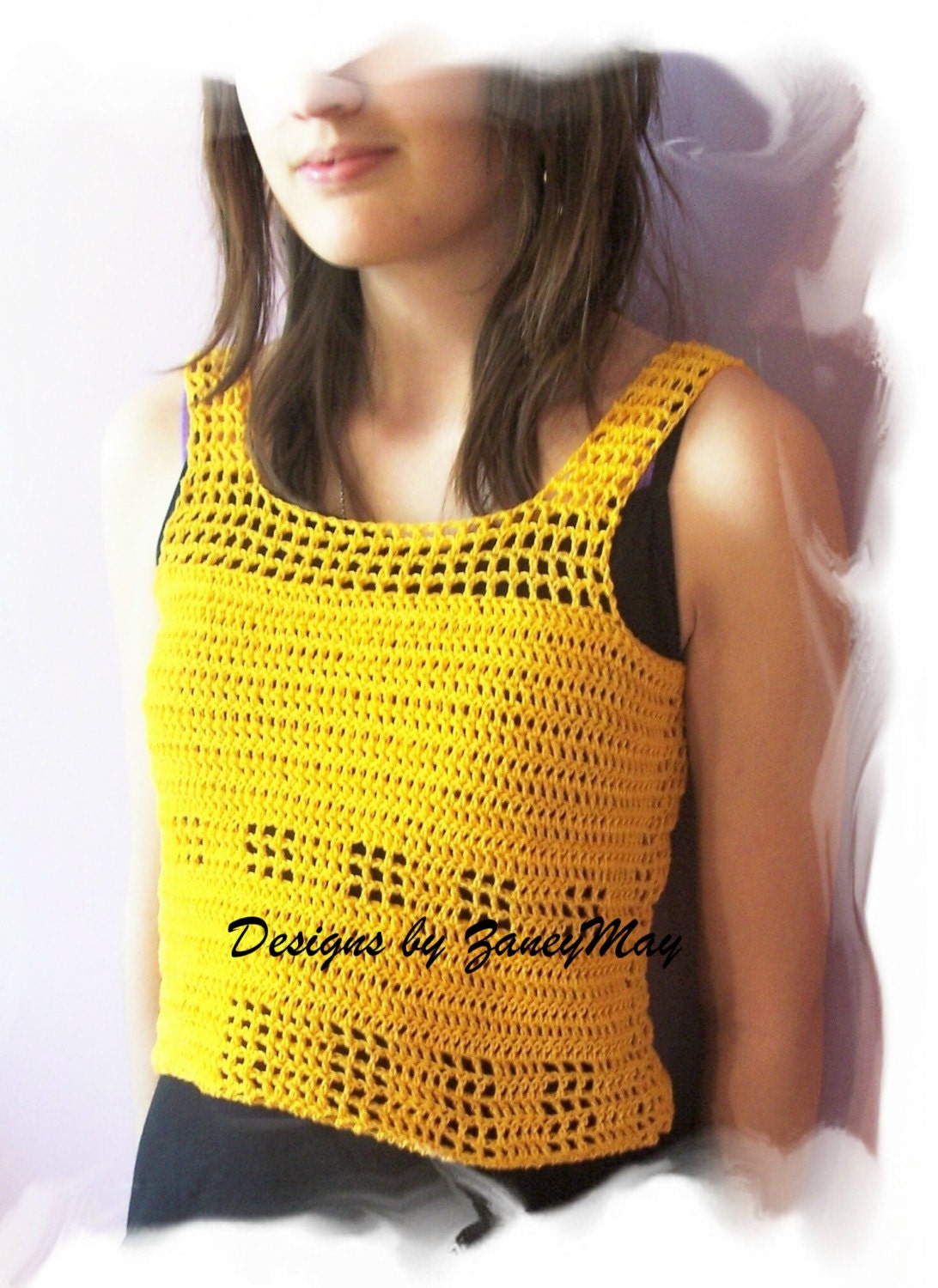 Easy Summer Tank Top, Crochet Pattern in PDF