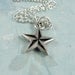 Nautical Star Necklace, Silver Plated Nautical Star Charm on a Silver Cable Chain