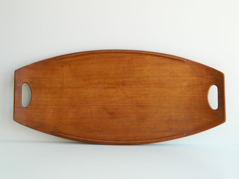 Dansk staved teak surfboard tray extra large
