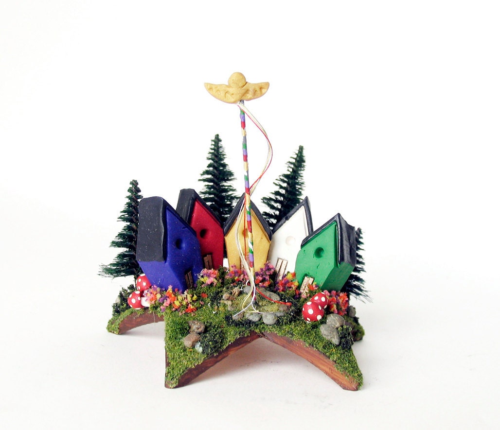 May Pole Fairy Houses Upon a Star - The Circle of Spring May Day Celebration by Bewilder and Pine - bewilderandpine