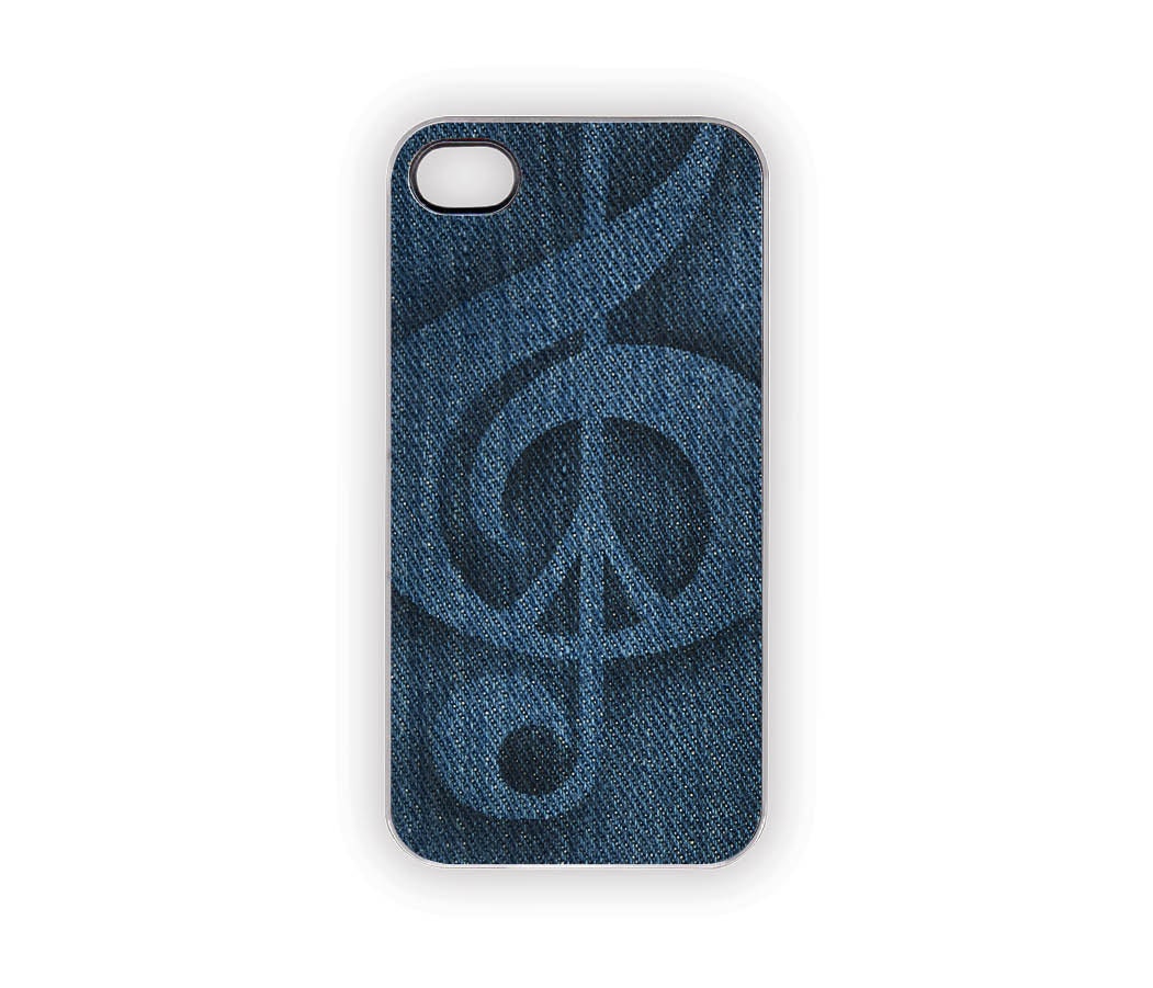 Denim iPhone Case Blue Jeans Music & Peace Rustic Woodland Outdoors Men Women Classic Country Rock Roll iPhone 5 4S 4
