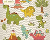 Dinoroars: Dinosaur Digital Clipart Set