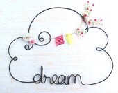 Personalized Cloud Shaped Name Sign, Custom Wire Word/Name Wall Art, Vintage feel, Rustic Wire Name Sign,  Cloud Shaped Sign with name