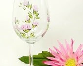 Personalized Bridesmaid Wine Glasses - Elegant Pink Roses, Hand Painted, Set of 5 - Wedding Party Maid Matron Honor Personalize