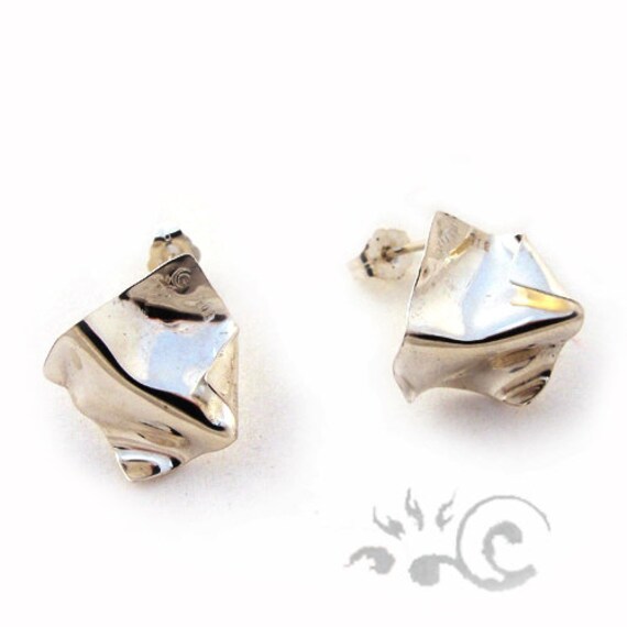 Origraphy"Statment Silver Earrings
