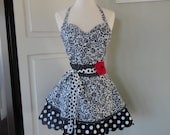 4RetroSisters "Sadie Mae" Style Womens Full Apron- "Its Party Time" - Retro Modern