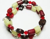 Natural Wrap and Crystal Bracelet