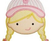 Baseball Girl Applique for t-shirts and onesie's NB 3m 6m 9m 12m 18m 24m 2t 3t 4t 5t