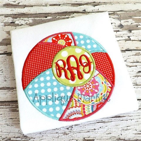 monogramed beach ball perfect for the Summer  Days on a onesie or t-shirt 3m,6m,12m,18m,2t,4t,6t,8