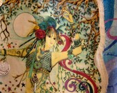 Tribal bellydance mixed media wall hanging