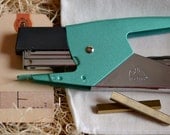 Green Europan Stapler (Uses lovely Petite Brass Staples)