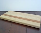 Solid Maple Cutting Board with Cherry Accent