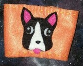 boston terrier coffee cozy orange