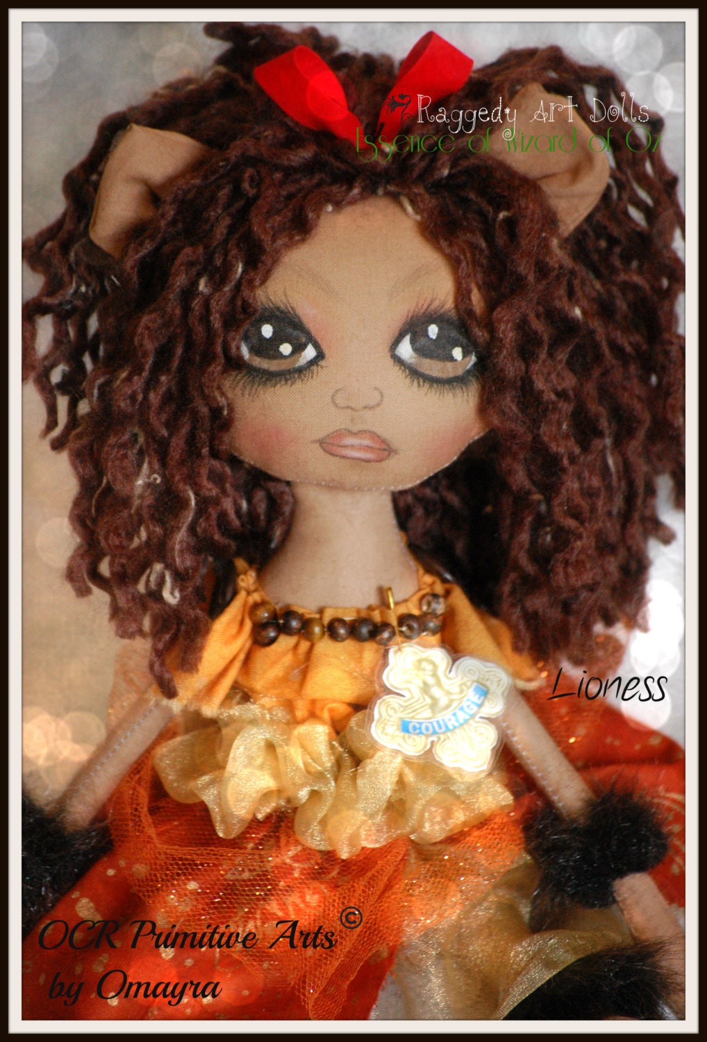 ReSerVEd Raggedy Art doll Essence of Wizard of Oz Lioness ReSerVed