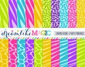 Animal Prints Brights- Digital Paper Pack for Personal or Commercial Use Il_170x135