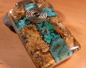 Picture Jasper and Turquoise Orgone Pendant