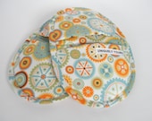Potholder Oven Mitt Set Mod Tod Gear Print