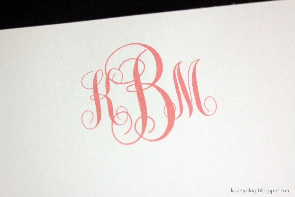 Custom Monogrammed Notepad - 5.5 inch x 8.5 inches - 50 pages