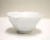 set of 6 white lotus bowls