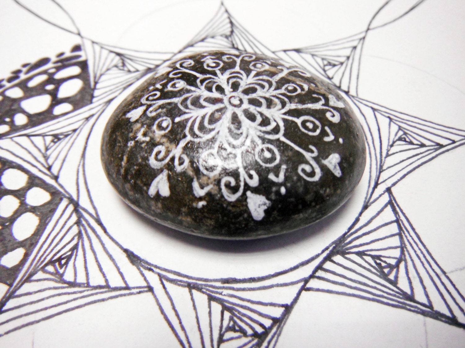 small pocket talisman painted rock