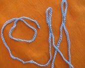 Crochet Barefoot Sandals for Yoga or Bellydance-ZambraMora-Tribal-TribalFusion-Dance-Baby Blue-OneSizeFitsAll