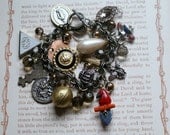 Vintage Kitsch Charm Bracelet with Miraculous and St. Christopher Medals