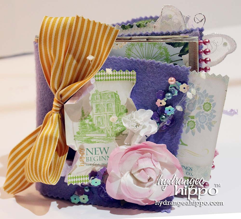 HANDMADE New Beginnings Felt and Paper Bag Scrapbook - Ready for Photos