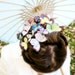 THREE handmade silk butterfly hair clips . the butterfly house . your choice . whimsical and enchanting